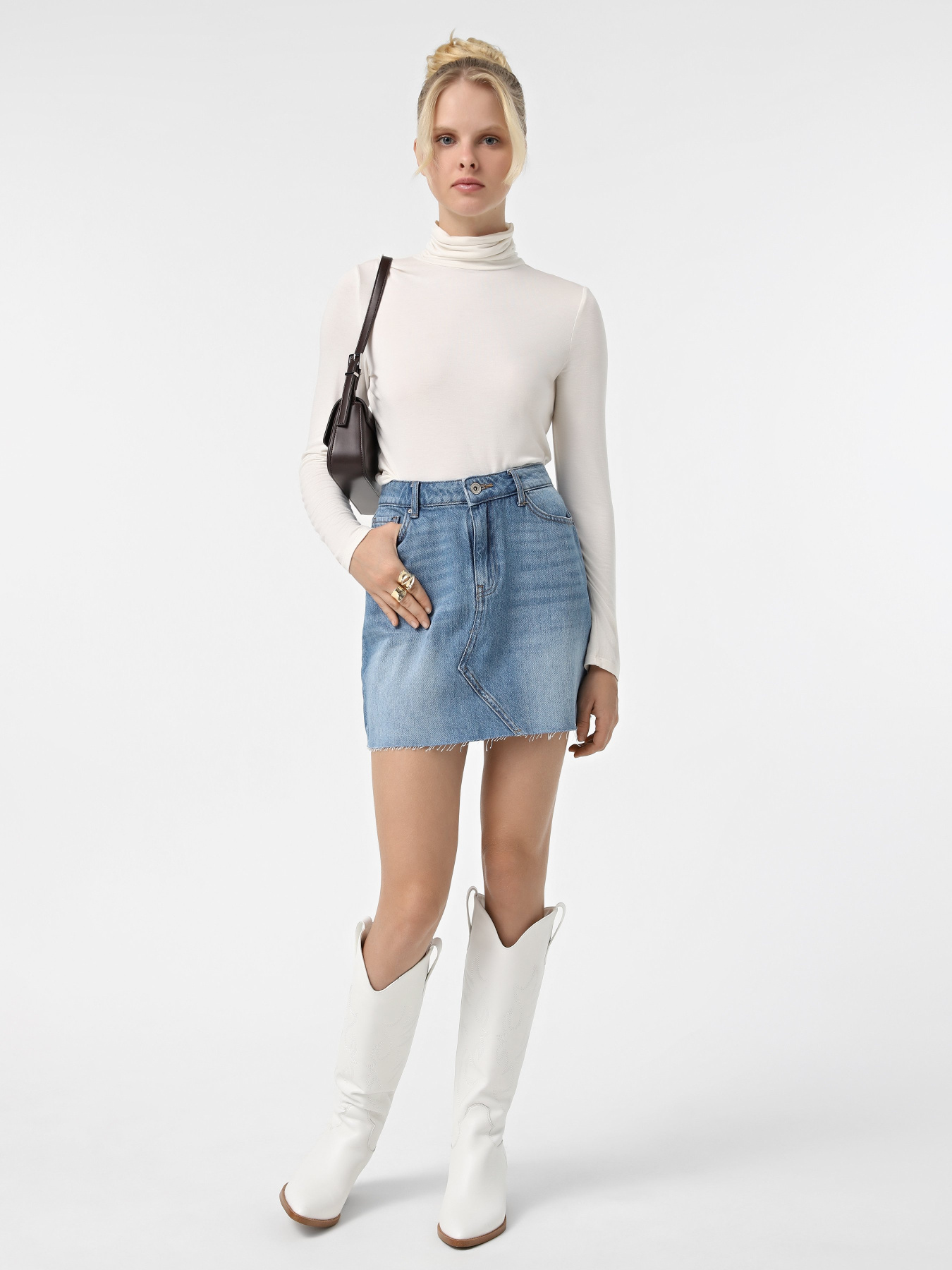 Юбки Only модель 15325678_Medium Blue Denim Фото