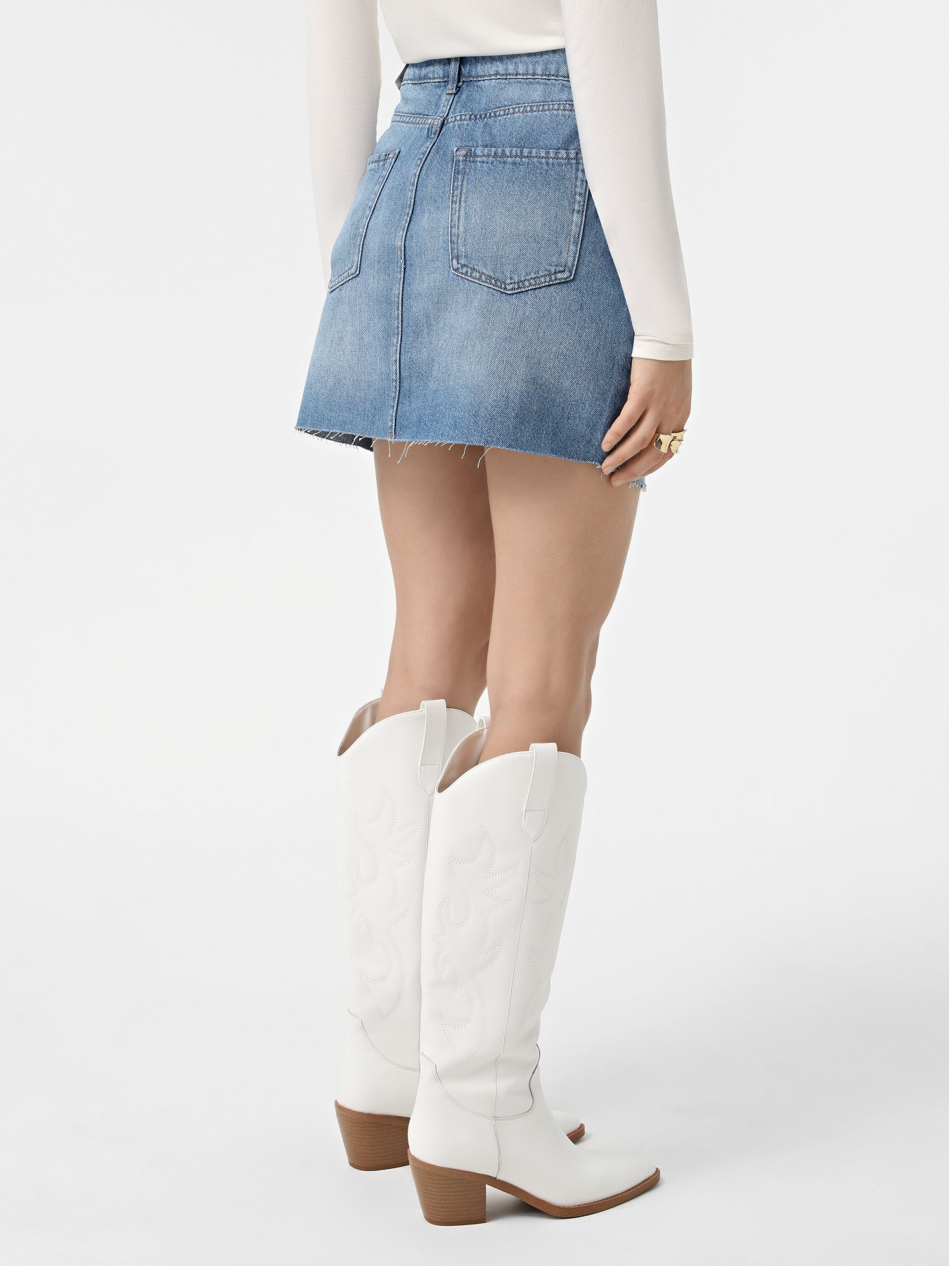 Юбки Only модель 15325678_Medium Blue Denim Фото