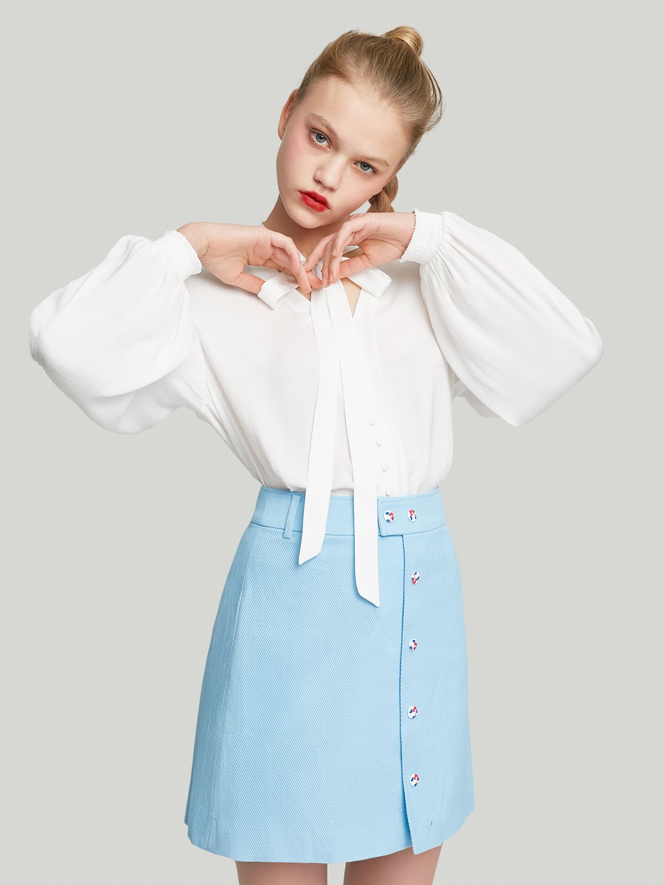 Юбки Only модель 117116511C43_блакитний Фото
