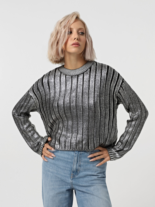 Светри та кардигани Only модель 15331238_Black Silver Foil Фото