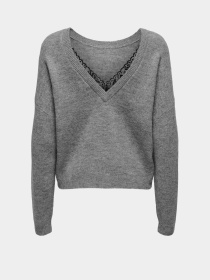 Светри та кардигани Only модель 15329229_Light Grey Melange Black l Фото