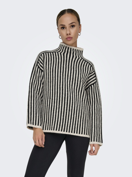 Светри та кардигани Only модель 15334883_Oatmeal Melange/Black Фото