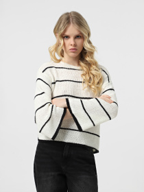Светри та кардигани Only модель 15321477_Cloud Dancer Black Фото