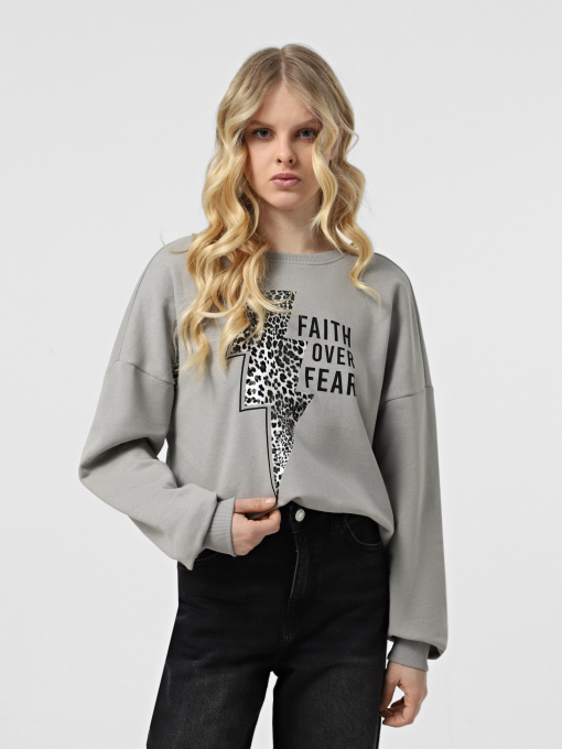Худи и свитшоты Only модель 15313683_Ultimate Grey Lightning le Фото