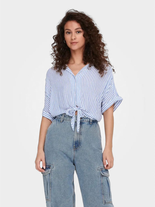 Сорочки Only модель 15281497_Cloud Dancer BLUE STRIPES Фото
