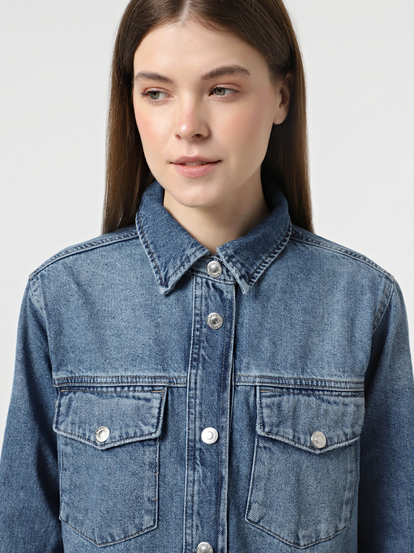 Сорочки Only модель 15337158_Medium Blue Denim Фото