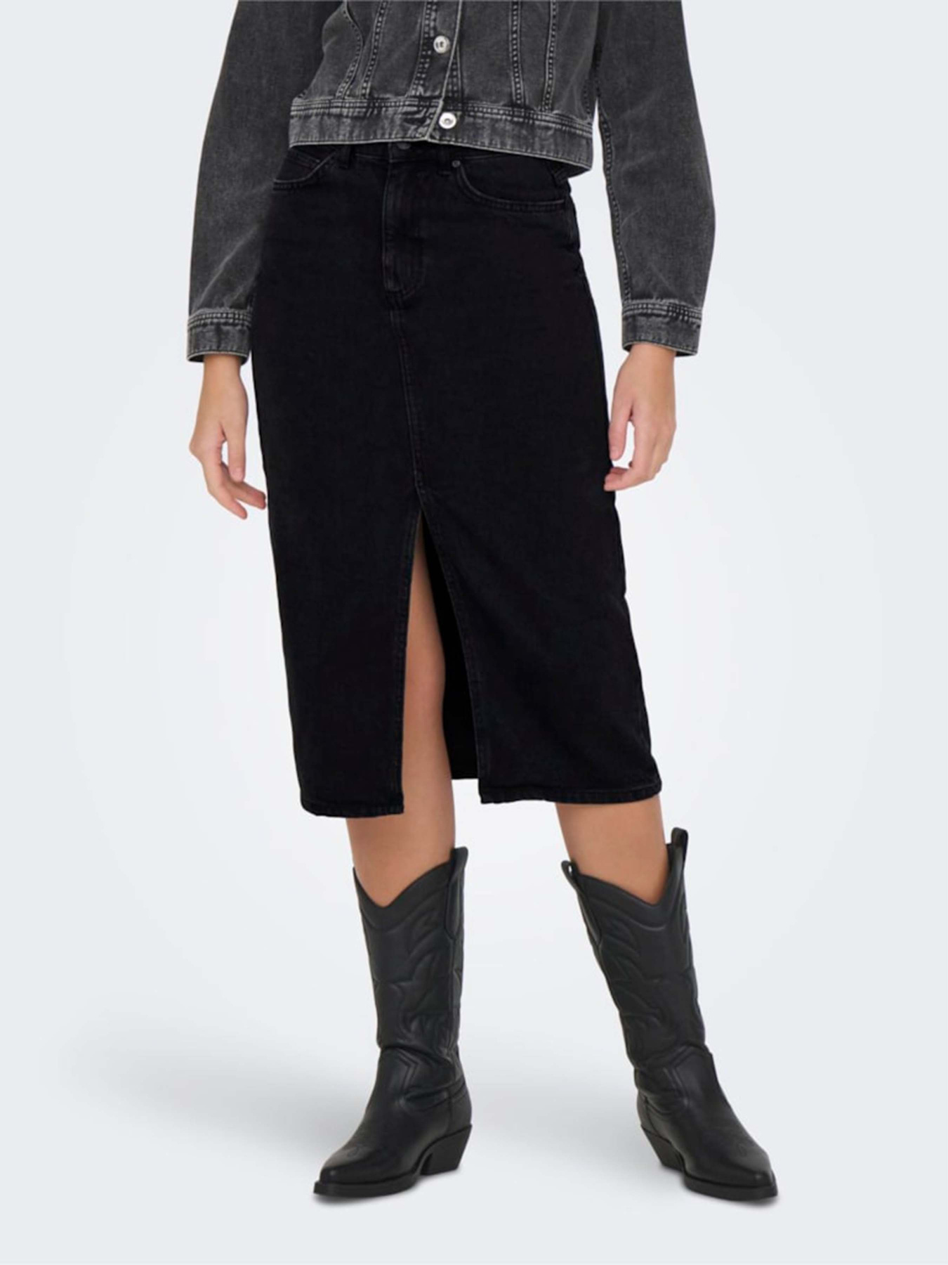 Спідниці Only модель 15319268_Washed Black Спідниці Only модель 15319268_Washed Black Фото