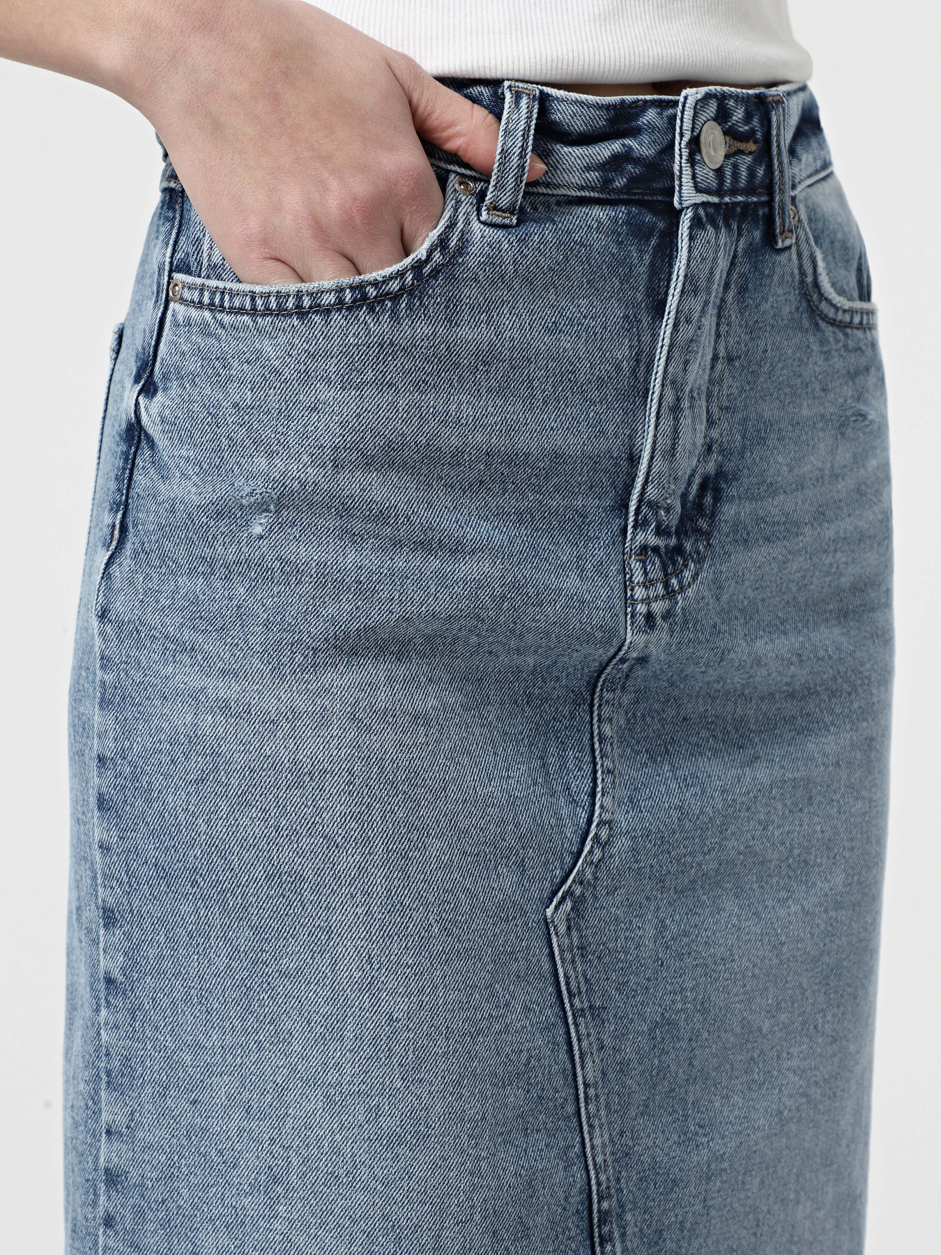 Спідниці Only модель 15337859_Light Blue Denim Фото