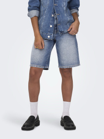 Шорты Only модель 15340976_Medium Blue Denim Фото