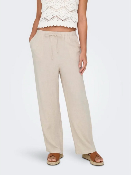 Штани Only SIESTA MW PULL-UP LINEN модель 15322263_Moonbeam Фото