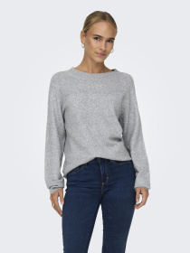 Свитры и кардиганы Only RICA LIFE L/S PULLOVER модель 15204279_Light Grey Melange Фото