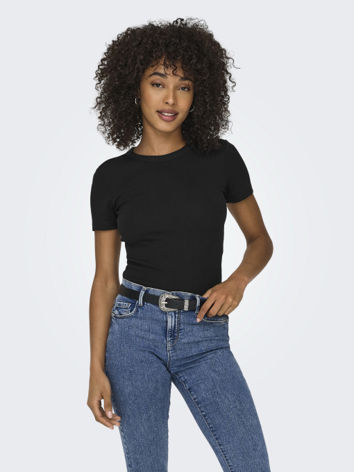 Футболки і поло Only EASY S/S O-NECK TOP модель 15330639_Black Фото