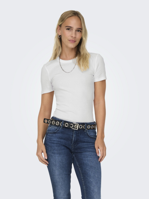 Футболки и поло Only EASY S/S O-NECK TOP модель 15330639_Bright White Фото