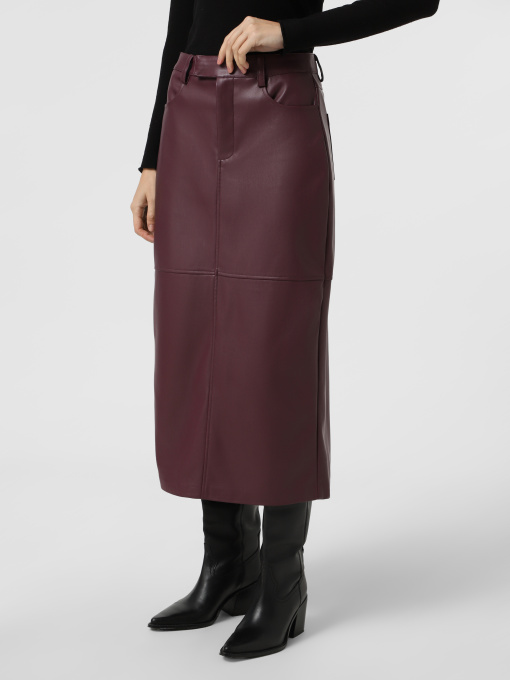 Юбки Only VERONA FAUX LEATHER LONG SKIRT модель 15350363_Mauve Wine Фото