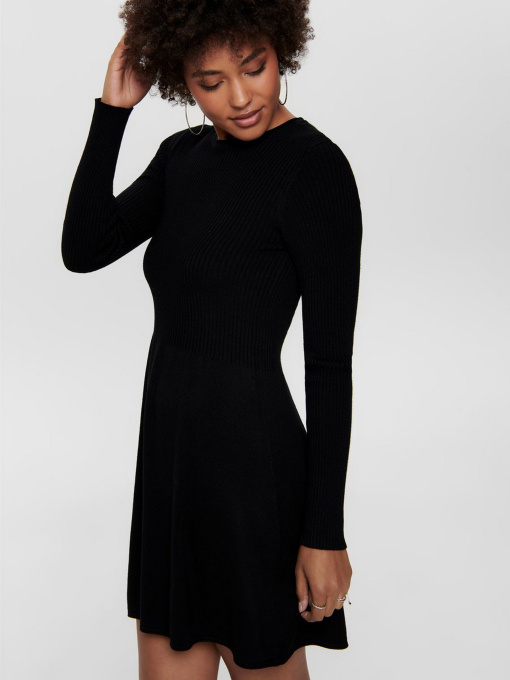 Платья Only ALMA L/S O-NECK DRESS модель 15185761_Black Фото