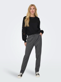 Брюки Only POPTRASH-ELISE EASY MELANGE PA модель 15309862_Dark Grey Melange Фото