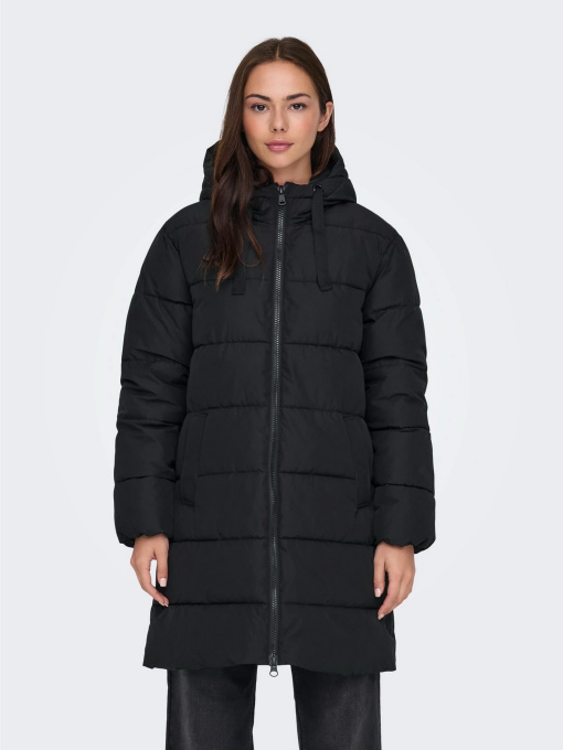 Куртки и дубленки Only CLAIR PUFFER HOOD COAT модель 15323232_Black Фото
