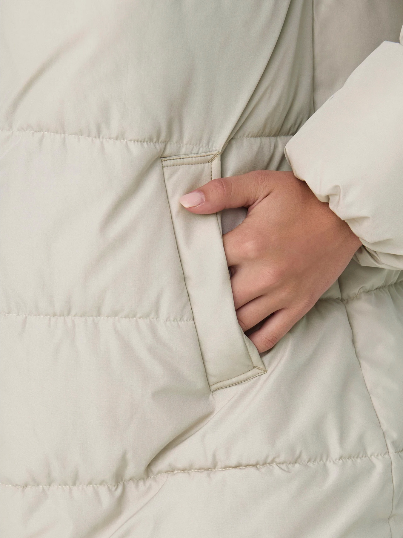 Куртки и дубленки Only CLAIR PUFFER HOOD COAT модель 15323232_Pumice Stone Фото