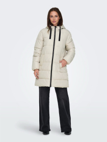Куртки и дубленки Only CLAIR PUFFER HOOD COAT модель 15323232_Pumice Stone Фото