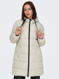 Куртки и дубленки Only CLAIR PUFFER HOOD COAT модель 15323232_Pumice Stone Фото