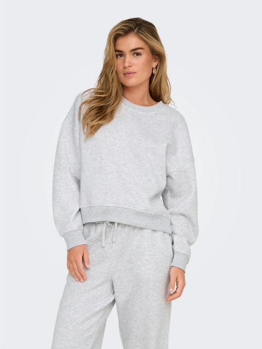 Худи и свитшоты Only BEST L/S CREW NECK SWT модель 15338727_Light Grey Melange Фото
