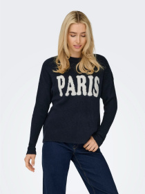 Свитры и кардиганы Only JERICO L/S PULLOVER модель 15339731_Dark Navy CD PARIS Фото