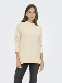 Свитры и кардиганы Only HAZEL LS HIGHNECK OVERS PULL K модель 15352853_Whitecap Gray Melange Фото