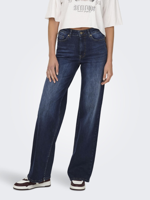 Джинси Only MADISON BLUSH HW WIDE DNM модель 15318405_Dark Blue Denim Фото