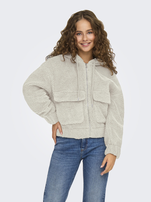 Куртки и дубленки Only TANJA TEDDY HOOD JACKET модель 15335779_Pumice Stone Фото