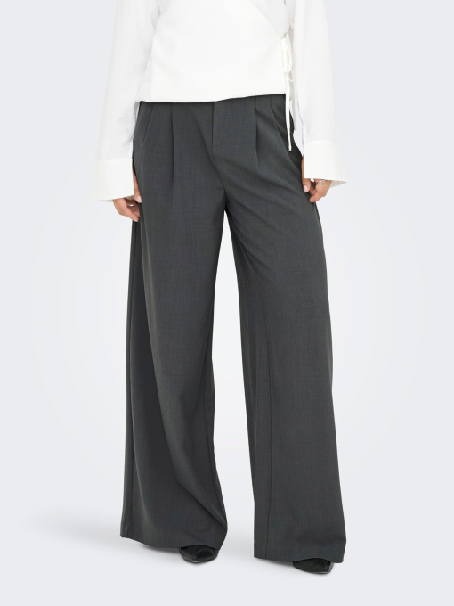 Брюки Only SVEA LIFE HW WIDE PANT модель 15351068_Dark Grey Melange Фото