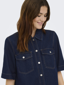 Сукні Only BELLE S/S BUTTON DRESS модель 15324384_Dark Blue Denim Фото