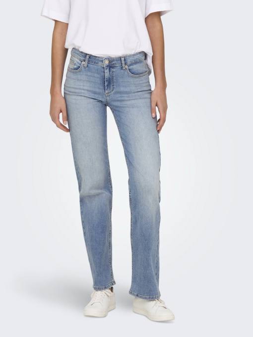 Джинсы Only BLUSH MID STRAIGHT DNM модель 15337794_Light Blue Denim Фото