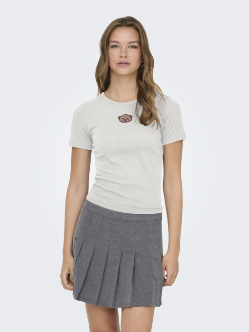 Футболки и поло Only ELVA JUNE EMB S/S TEE JRS модель 15342939_White TEDDY BEAR Фото