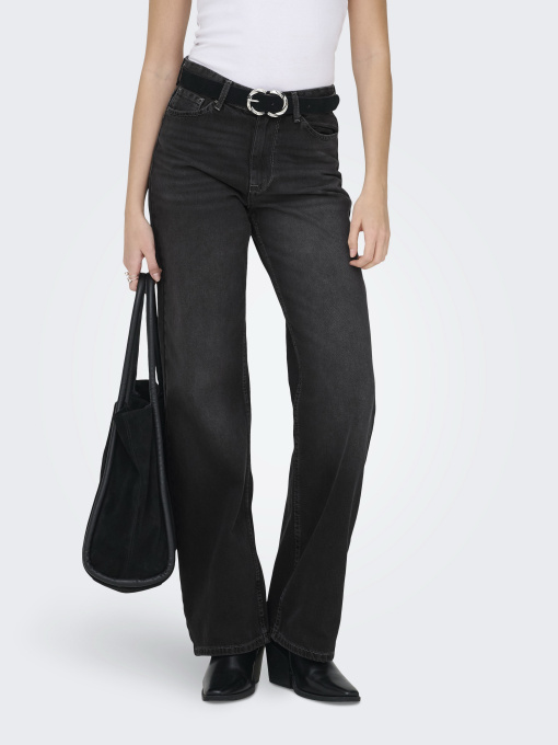 Джинсы Only MADDIE-O HW WIDE DNM модель 15346244_Washed Black Фото