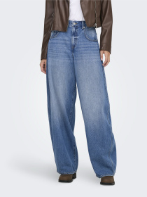 Джинсы Only TAYLOR HW BARREL DNM модель 15367620_Medium Blue Denim Фото