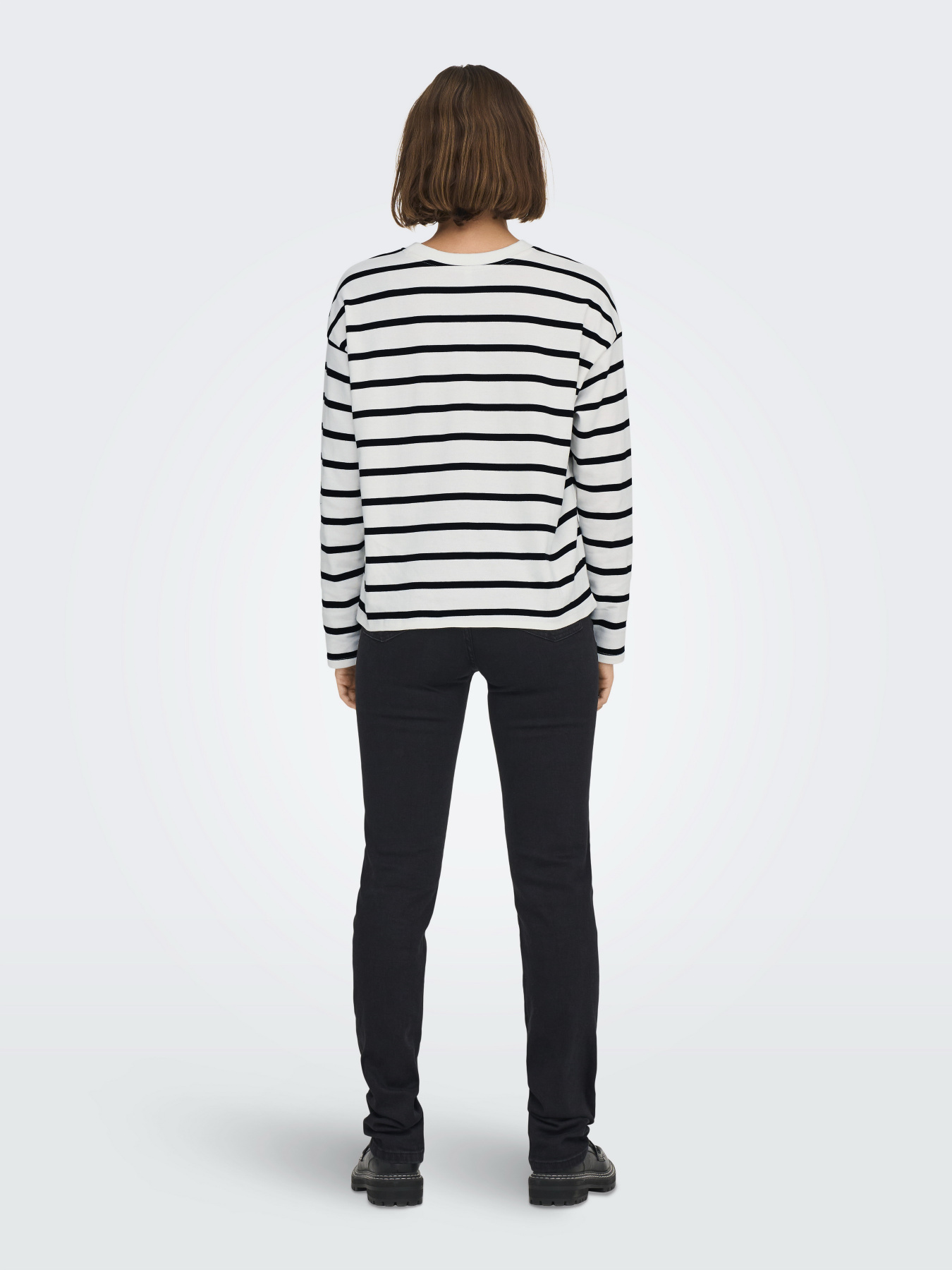 Худі та світшоти Only SOPH L/S STRIPE TOP модель 15310399_Cloud Dancer Black Фото