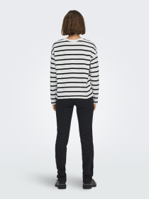 Худі та світшоти Only SOPH L/S STRIPE TOP модель 15310399_Cloud Dancer Black Фото