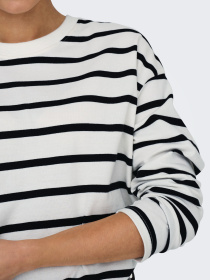 Худі та світшоти Only SOPH L/S STRIPE TOP модель 15310399_Cloud Dancer Black Фото