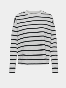 Худі та світшоти Only SOPH L/S STRIPE TOP модель 15310399_Cloud Dancer Black Фото