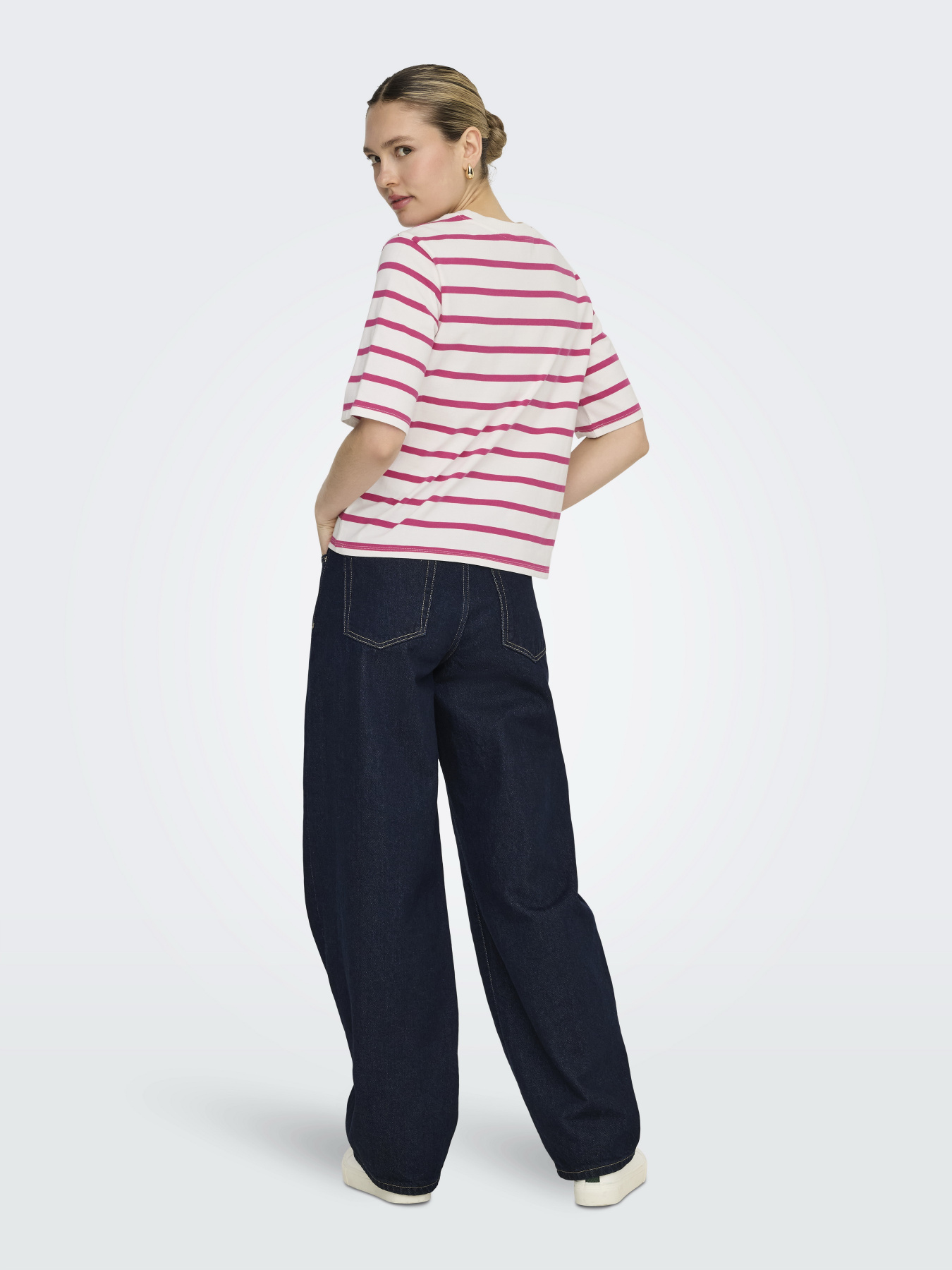Футболки і поло Only SOPH S/S STRIPE TOP модель 15368524_Cloud Dancer Pink yarrow ( Фото