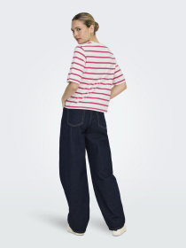 Футболки і поло Only SOPH S/S STRIPE TOP модель 15368524_Cloud Dancer Pink yarrow ( Фото