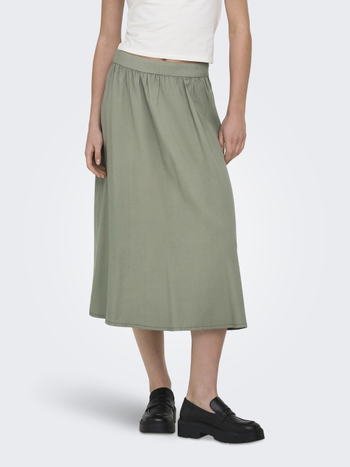 Спідниці Only ARIS LIFE PULL UP LONG SKIRT модель 15364190_Smokey Olive Фото