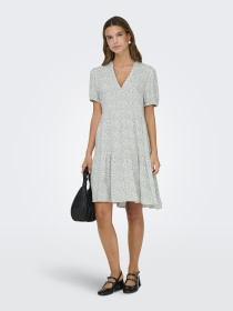 Сукні Only NOVA LIFE VIS S/S THEA DRESS модель 15222215_Jadeite 724 Coffee leaf Фото