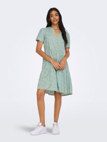 Сукні Only ZALLY LIFE S/S THEA DRESS модель 15262674_Chinois Green White leafs Фото