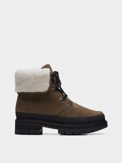 Черевики та чоботи Clarks  Orianna Turn Dark Olive Warmlined модель 26167808 Фото
