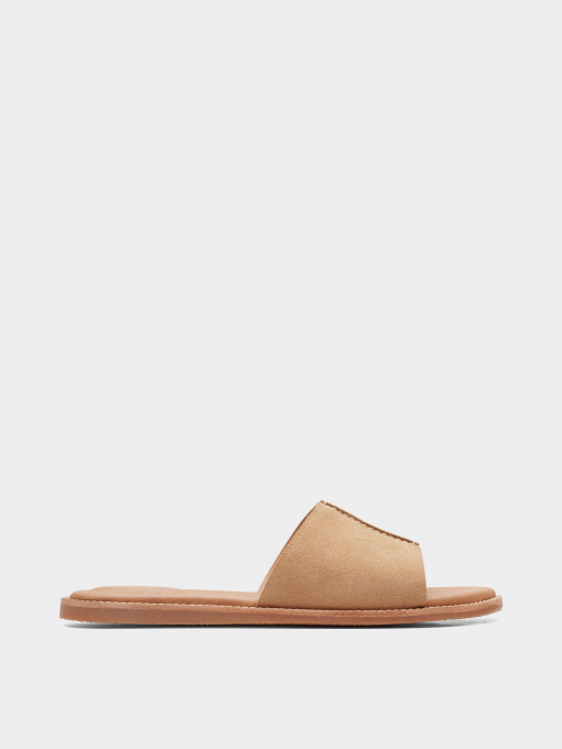 Шлёпанцы Clarks  Karsea Mule Light Tan Suede модель 26166690 Фото