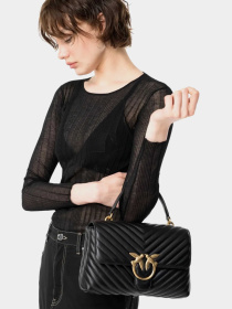 Сумки PINKO Love Lady Puff Classic Cl  Sheep Nappa Chevron модель 100043-A0GK Z99Q Фото