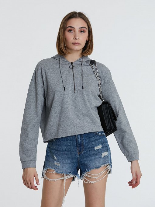 Худи и свитшоты Piazza Italia модель 46363_grey med Фото
