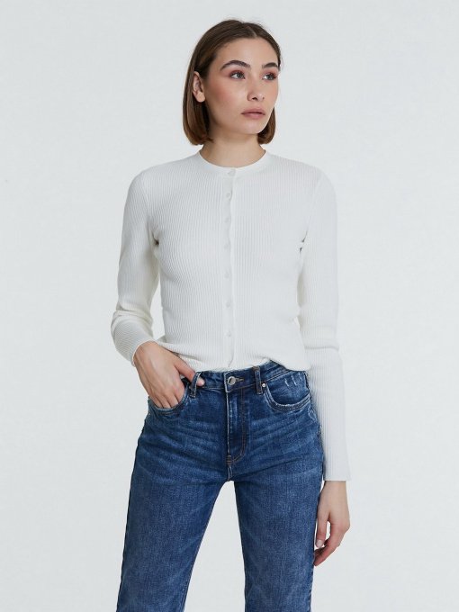 Свитры и кардиганы Piazza Italia модель 43285_milk Фото