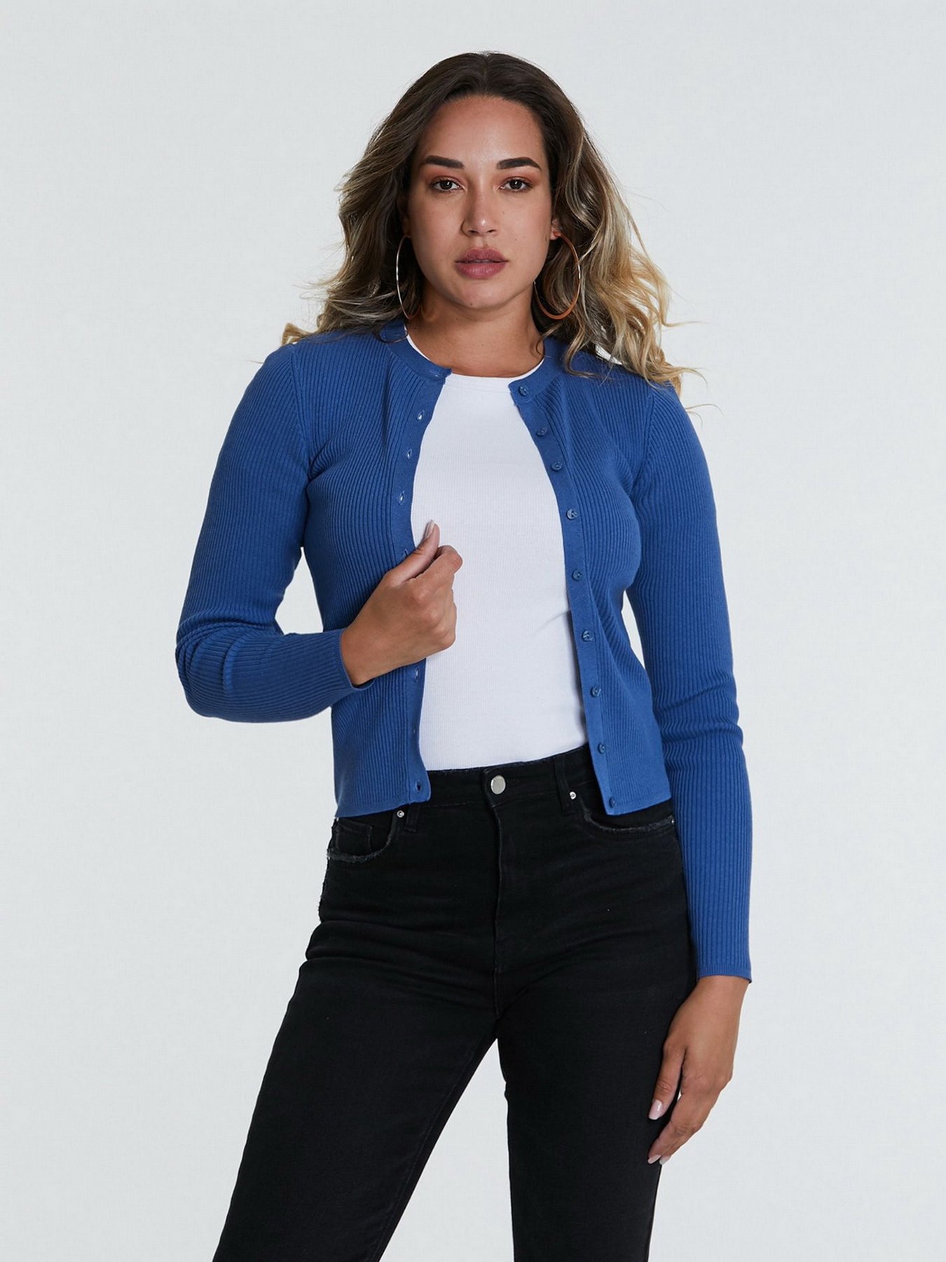 Свитры и кардиганы Piazza Italia модель 43285_eggshell blue Фото